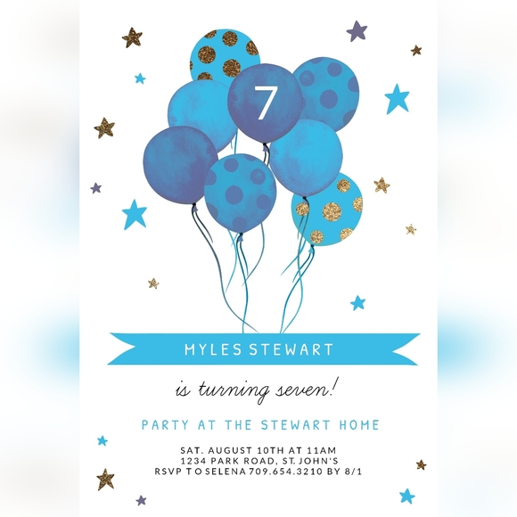 Custom Children's Birthday Party Invitations - Picture 2 of 12